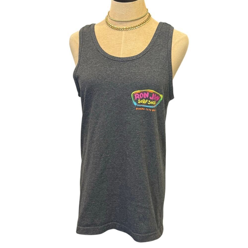 RON JON Surf Shop Panama City Gray Tank Top Shirt size S